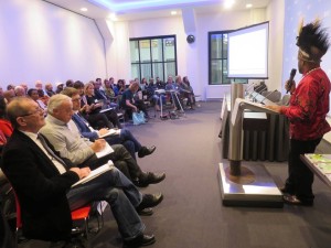 Benny giving a speech at the start of International Lawyers for West Papua (ILWP) in the Netherlands