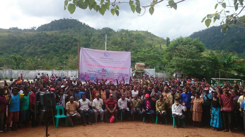 Hundreds of West Papuans rally together in supporting the United Liberation Movement for West Papua joining he Melanesian Spearhead Group.