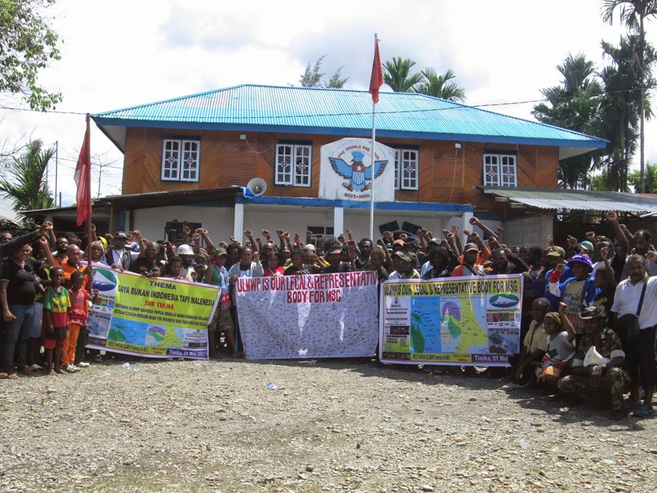 Hundreds of West Papuans gathered in Timika today to show their support for a Free West Papua