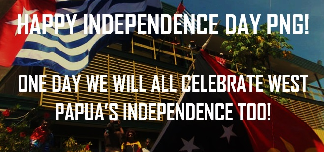 West Papua says Happy Independence Day Papua New Guinea 2016!