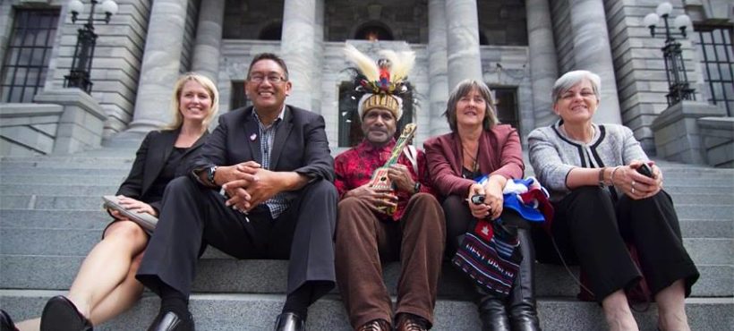 Benny Wenda Thank You for West Papua Solidarity “desk” opening in Onehunga, New Zealand.